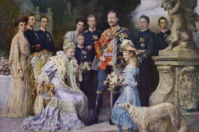 Kaiser Wilhelm II und die deutsche Kaiserfamilie von Ferdinand (after) Keller