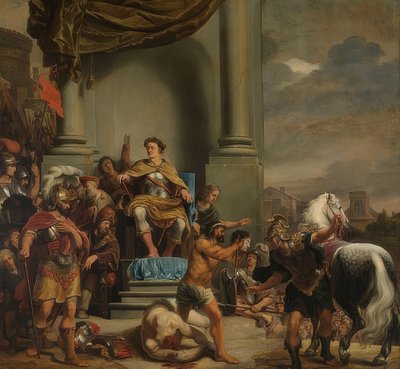 Titus Manlius Imperiosus Torquatus ordnet die Enthauptung seines Sohnes an von Ferdinand Bol