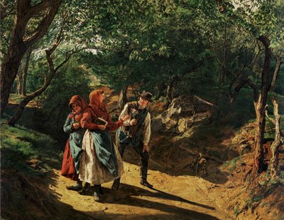 Begegnung im Wald von Ferdinand Georg Waldmuller