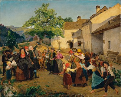 Der Abschied der Braut vom Elternhause - Höldrichsmühle von Ferdinand Georg Waldmuller