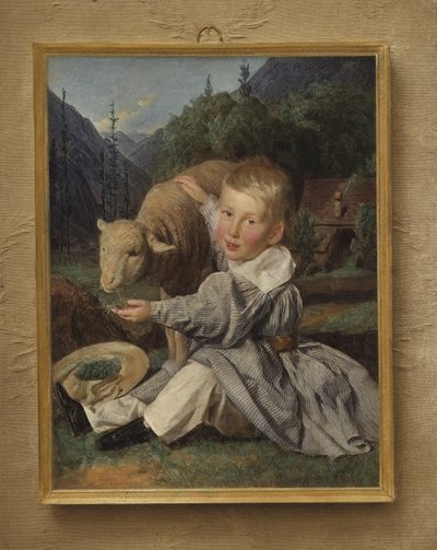 Porträt von Gustav von Arthaber als Kind von Ferdinand Georg Waldmuller