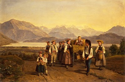 Die Heimkehr von der Ernte am Zugersee von Ferdinand Georg Waldmuller
