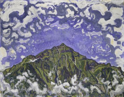 Der Berg Niesen von Heustrich aus gesehen, 1910 von Ferdinand Hodler