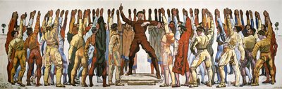 Einstimmigkeit (Der Eid). Zweite Version von Hodler, Ferdinand (1853-1918). Öl auf Leinwand von Ferdinand Hodler