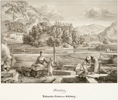 Montag: Rosenecker Garten vor Salzburg von Ferdinand Olivier
