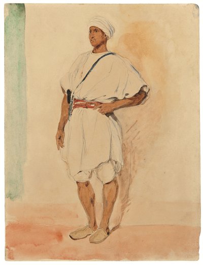 Ein stehender Marokkaner von Ferdinand Victor Eugene Delacroix