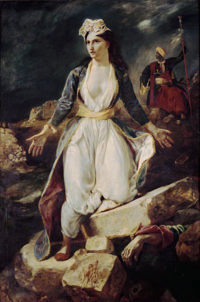 Griechenland stirbt auf den Ruinen von Missolonghi von Ferdinand Victor Eugene Delacroix