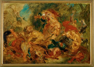 Löwenjagd von Ferdinand Victor Eugene Delacroix