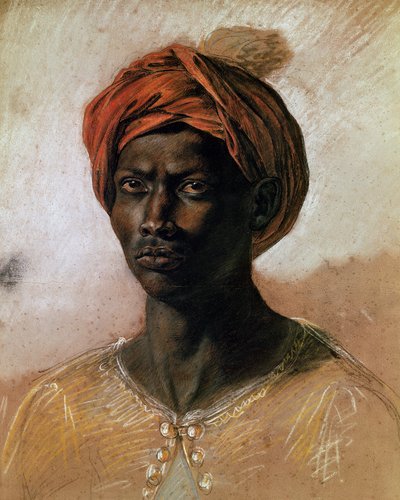 Porträt eines Türken mit Turban, ca. 1826 von Ferdinand Victor Eugene Delacroix