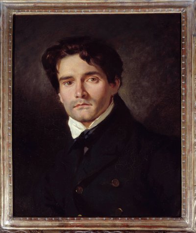 Porträt des Malers Louis Riesener von Ferdinand Victor Eugene Delacroix