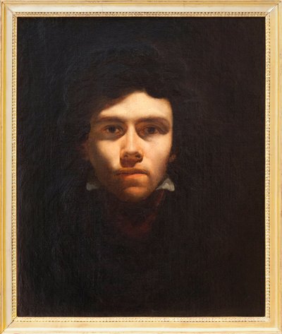 Vermutliches Selbstporträt von Eugene Delacroix (1798-1863), französischer Maler. Gemälde zugeschrieben Delacroix. Fotografie, KIM Youngtae, Rouen, Musée des Beaux Arts de Rouen von Ferdinand Victor Eugene Delacroix