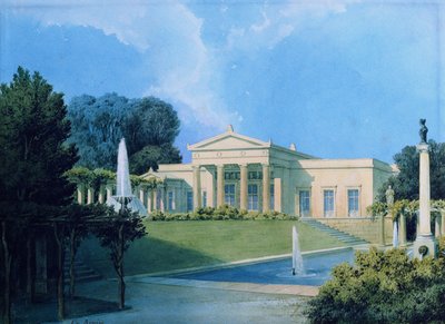 Ansicht von Charlottenhof vom Garten aus, 1855 von Ferdinand von Arnim