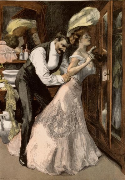 Vor der Redoute. / Wieviel Zeit braucht eine Frau, um wenig anzuziehen von Ferdinand von Reznicek