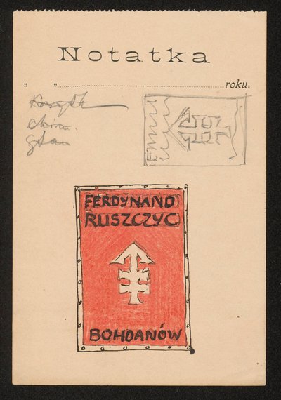 Exlibris Ferdynanda Ruszczyca - Entwurf von Ferdynand Ruszczyc