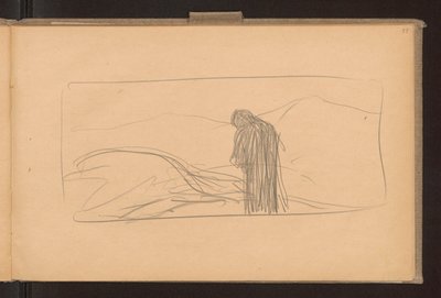 Recto: Der Tod des Pegasus; Verso: Skizzen von gekreuzten Ähren, Entwurf für die Dekoration der Ausgabe "Żurawce" Wl. 1910 von Ferdynand Ruszczyc