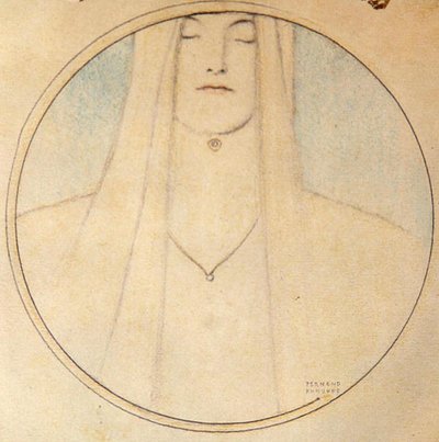 Kopf einer Frau von Fernand Khnopff