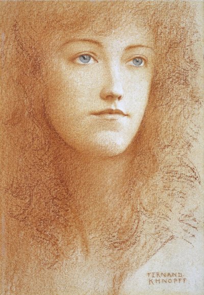 Porträt einer jungen englischen Frau von Fernand Khnopff
