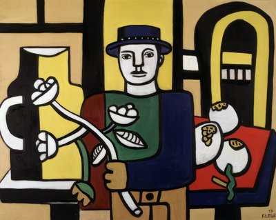 Der Mann mit dem blauen Hut von Fernand Leger