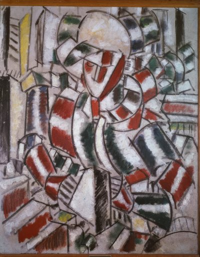 Frau in Rot und Grün von Fernand Leger