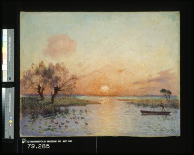 Der Teich bei Sonnenuntergang (La Mare Au Coucher Du Soleil) von Fernand Loyen du Puigaudeau