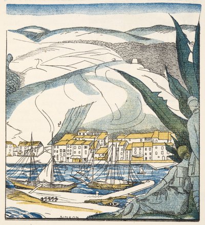 Antibes, aus Gazette de Bon Ton, veröffentlicht 1920 von Fernand Siméon