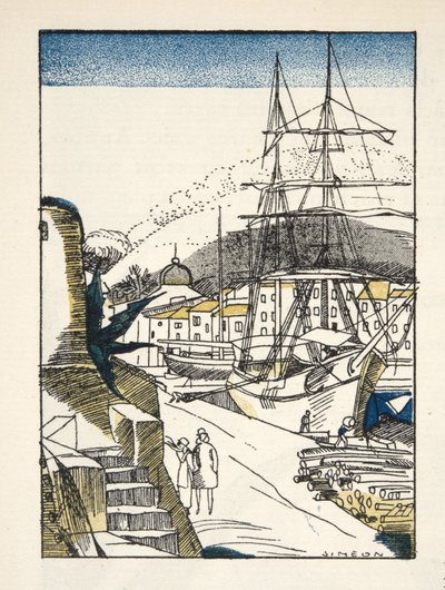 St. Tropez aus Gazette de Bon Ton, veröffentlicht 1920 von Fernand Siméon