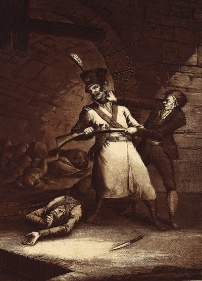 Jose de la Hera revoltiert gegen einen der Soldaten der napoleonischen Armee, ca. 1812-13 von Fernando Brambila