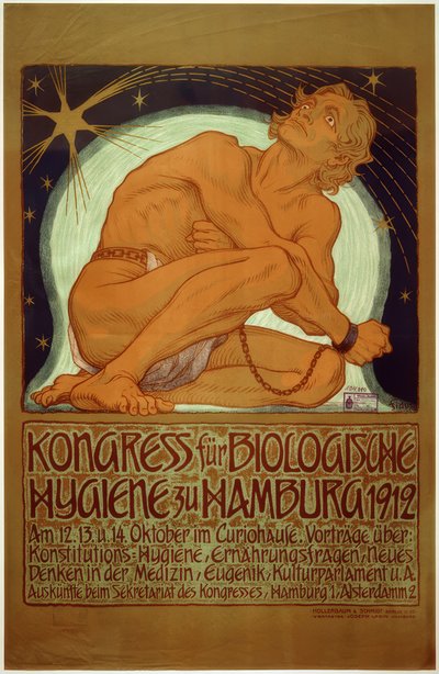 Kongress für Biologische Hygiene zu Hamburg 1912 (Poster, 1912) von Fidus