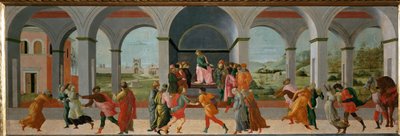 Drei Szenen aus dem Leben der Virginia: Appius Claudius befiehlt die Verhaftung von Virginia von Filippino (attr.to) Lippi