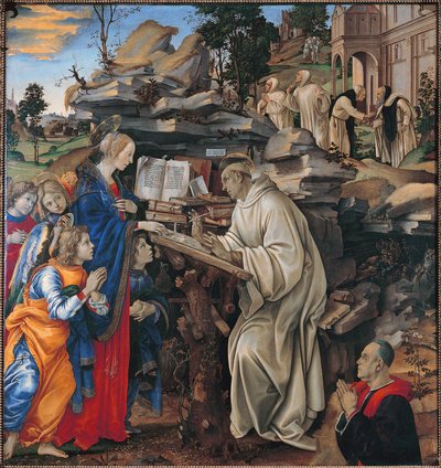 Erscheinung der Jungfrau an den hl. Bernhard von Filippino Lippi