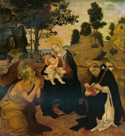 Die Jungfrau und das Kind mit den Heiligen Hieronymus und Dominikus, c1485 von Filippino Lippi