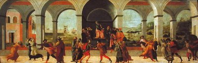 Drei Szenen aus der Geschichte Virginias von Filippino Lippi