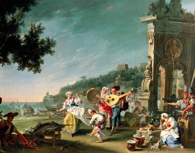 Tarantella in Margellina, ca. 1750 von Filippo Falciatore