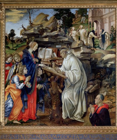 Erscheinung der Jungfrau an den Heiligen Bernhard von Filippo Lippi