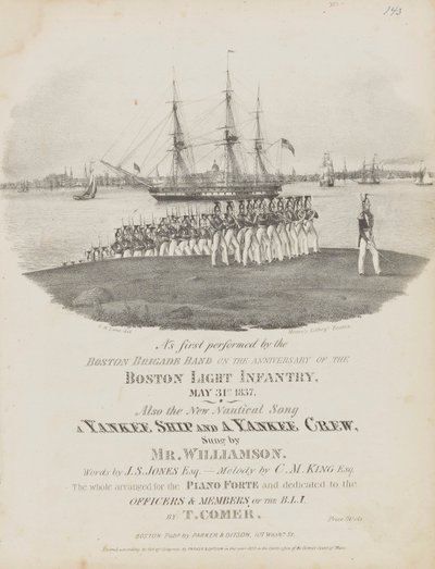 Ein Yankee-Schiff und eine Yankee-Besatzung (Notenblatt) von Fitz Henry Lane