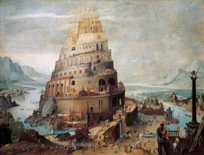 Bau des Turms von Babel von Flemish School