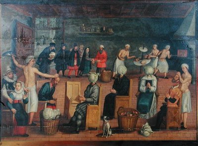 Enthauptung und Ersetzen von Köpfen durch Kohlköpfe: Köpfe backen und schminken von Flemish School