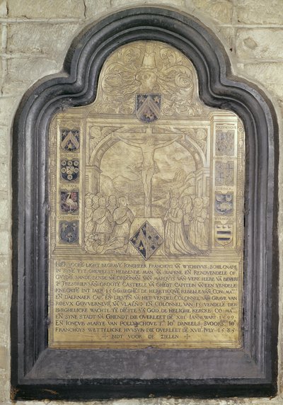 Epitaph von Francois van Wychhuus, Ende des 16. Jahrhunderts von Flemish School