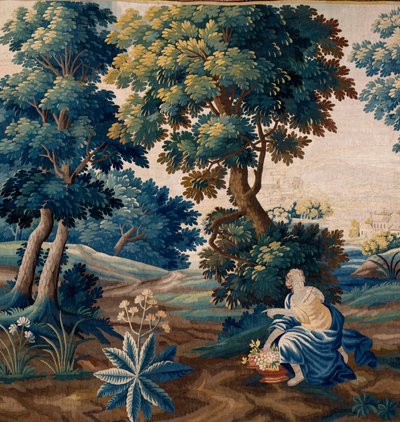 Flämischer Wandteppich. Ende 17. Jahrhundert. Eigentum der Kirche Sint-Walburgakerk Oudenaarde von Flemish School