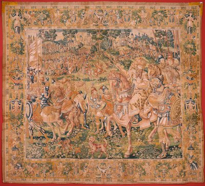 Das Buch Judith. Nebukadnezars Armee. Erster Wandteppich der Serie. von Flemish School