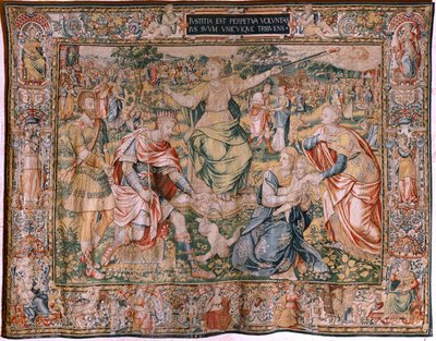 Die sieben Tugenden. Gerechtigkeit. von Flemish School