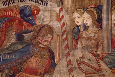 Flemischer Wandteppich. Triumph der Zeit. Wolle und Seide. 347x342cm. Private Sammlung. Ca. 1504. (Detail) von Flemish School