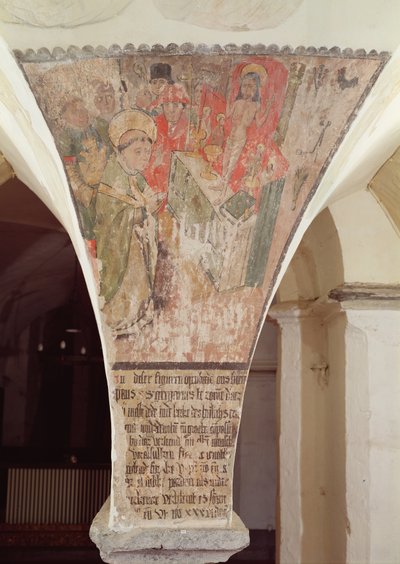 Messe des Hl. Gregor, Wandgemälde aus der Krypta von Flemish School