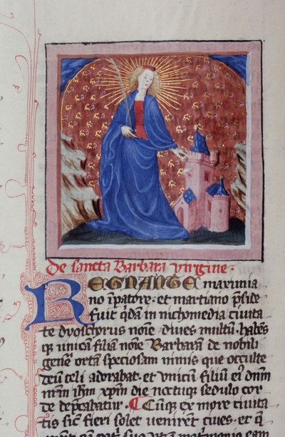 Ms Gen 1111 Seite aus der Legenda Aurea, Brügge, ca. 1400-10 von Flemish School