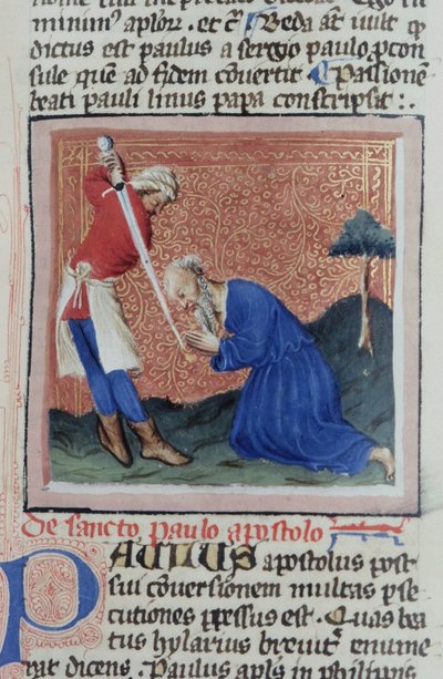 Ms Gen 1111 Seite aus der Legenda Aurea, Brügge, ca. 1400-10 von Flemish School