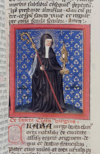 Seite aus der Legenda Aurea, Brügge, ca. 1400-10 von Flemish School
