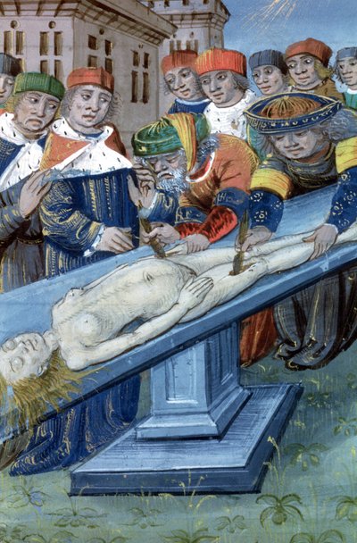 Dissektion, aus De Medina Fen I. II, von Avicenna (980-1037) von Flemish School