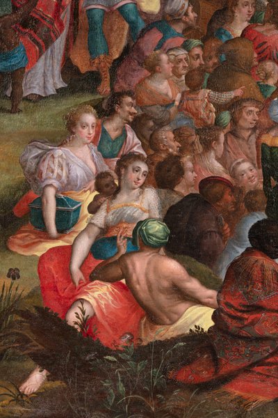 Predigt von Johannes in der Wüste von Flemish School