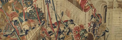 Wandteppich, der die Eroberungen von König Alfons V. von Portugal zeigt (Detail) von Flemish School