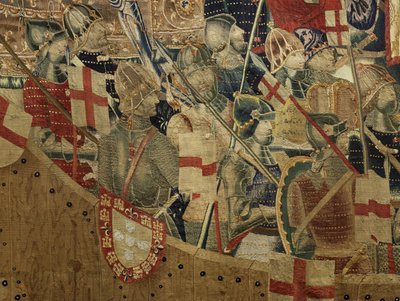 Wandteppich, der die Eroberungen von König Alfons V. von Portugal zeigt (Detail) von Flemish School